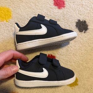 Nike Kids Navy and White Court Royale Sneakers